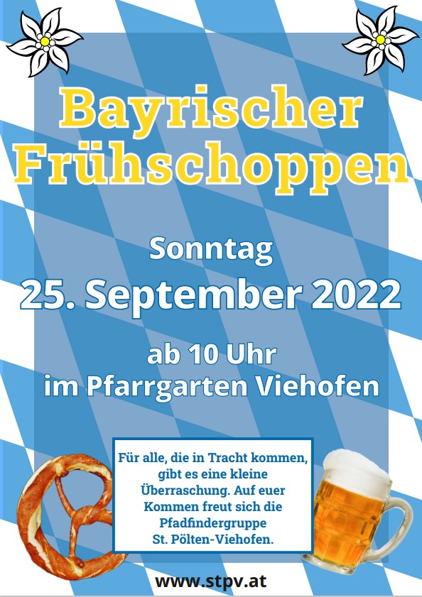 Flyer mit Einladung zum Frühschoppen am 25. September 2022